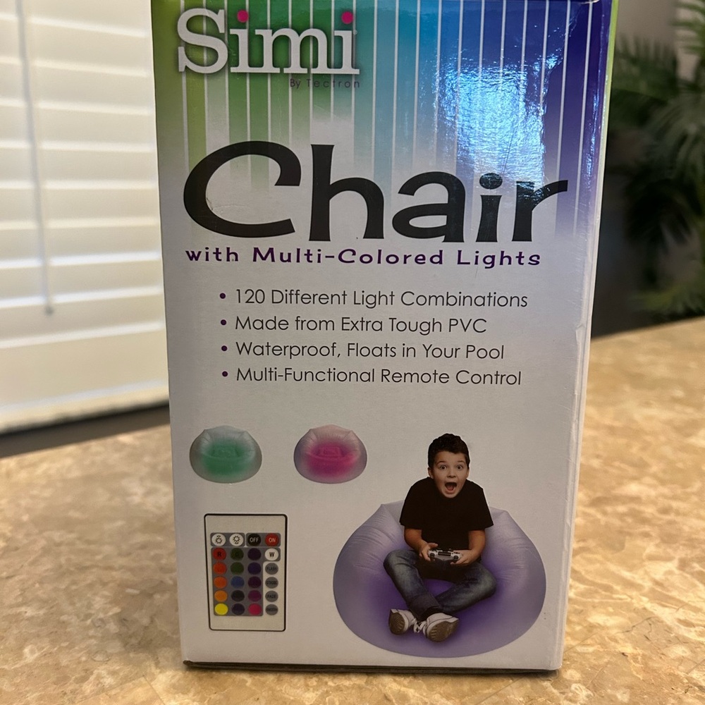 Simi Inflatable Chair with Multi-Colored Lights - Picture 3 of 4